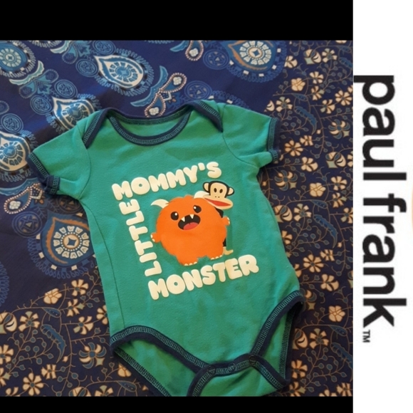 size 3/6 M Paul Frank monster monkey onesie - Picture 6 of 6
